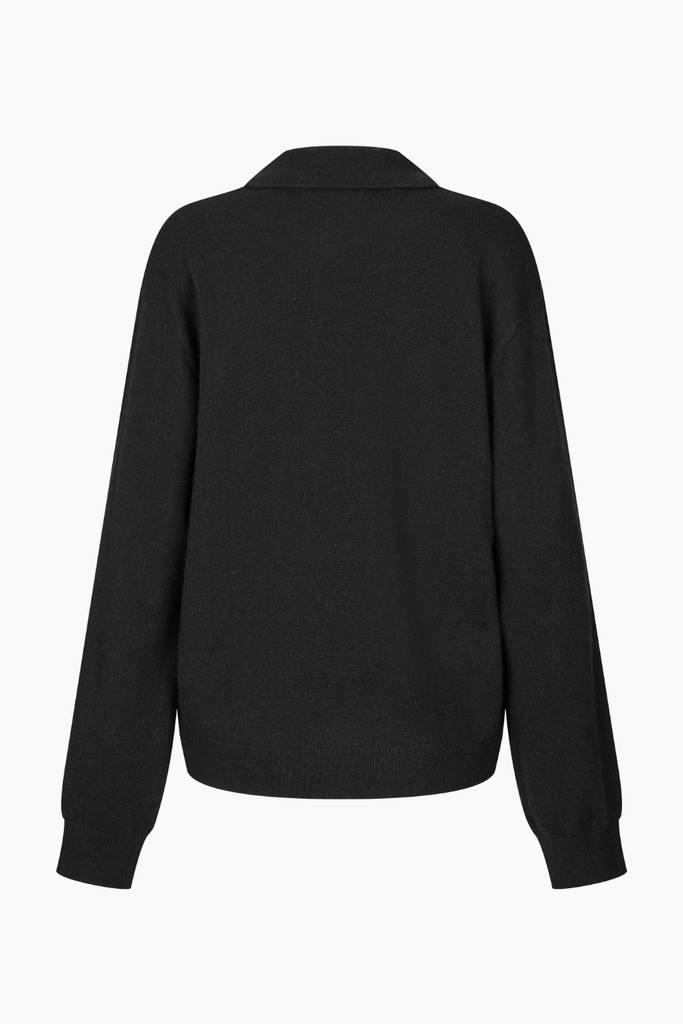 Avar Knit Polo - Black - Oval Square