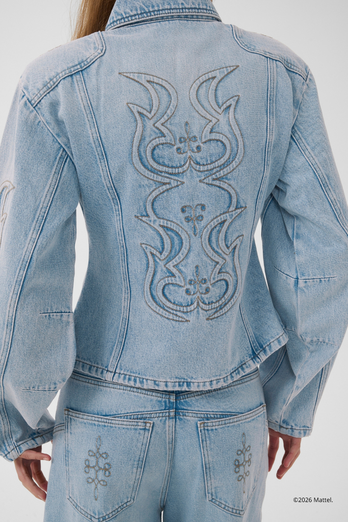 BXGstacie Jacket - Vintage Blue Denim - Barbie X Gestuz