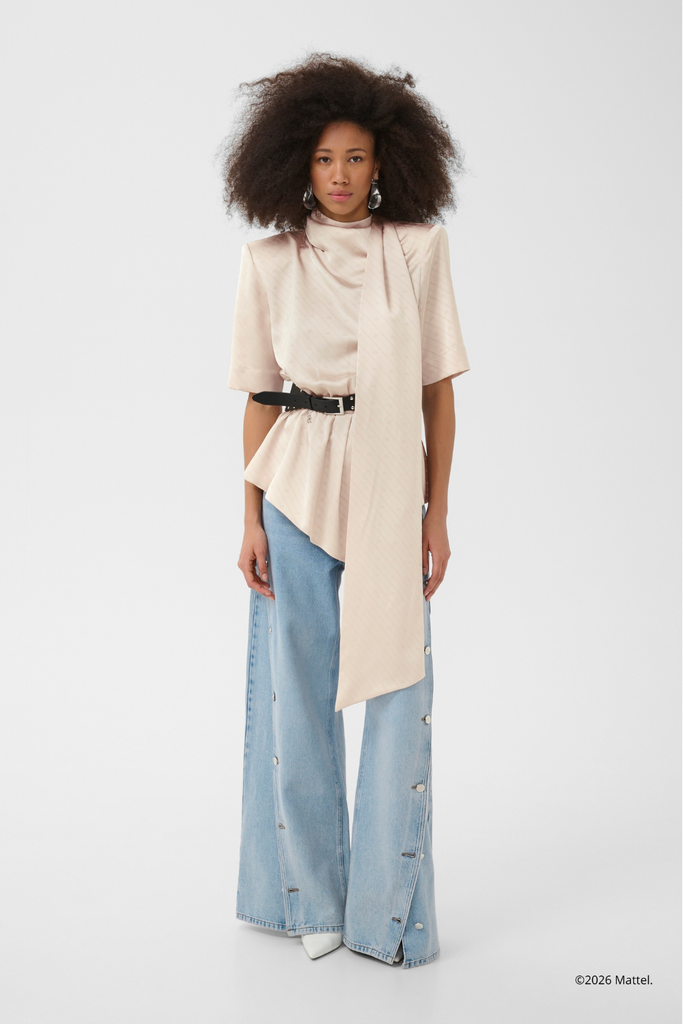 BXGteresa SS Blouse - Whitecap Gray - Barbie X Gestuz