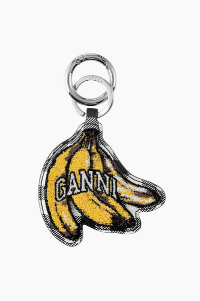 Banana Keyring Velvet A6812 - Black - GANNI