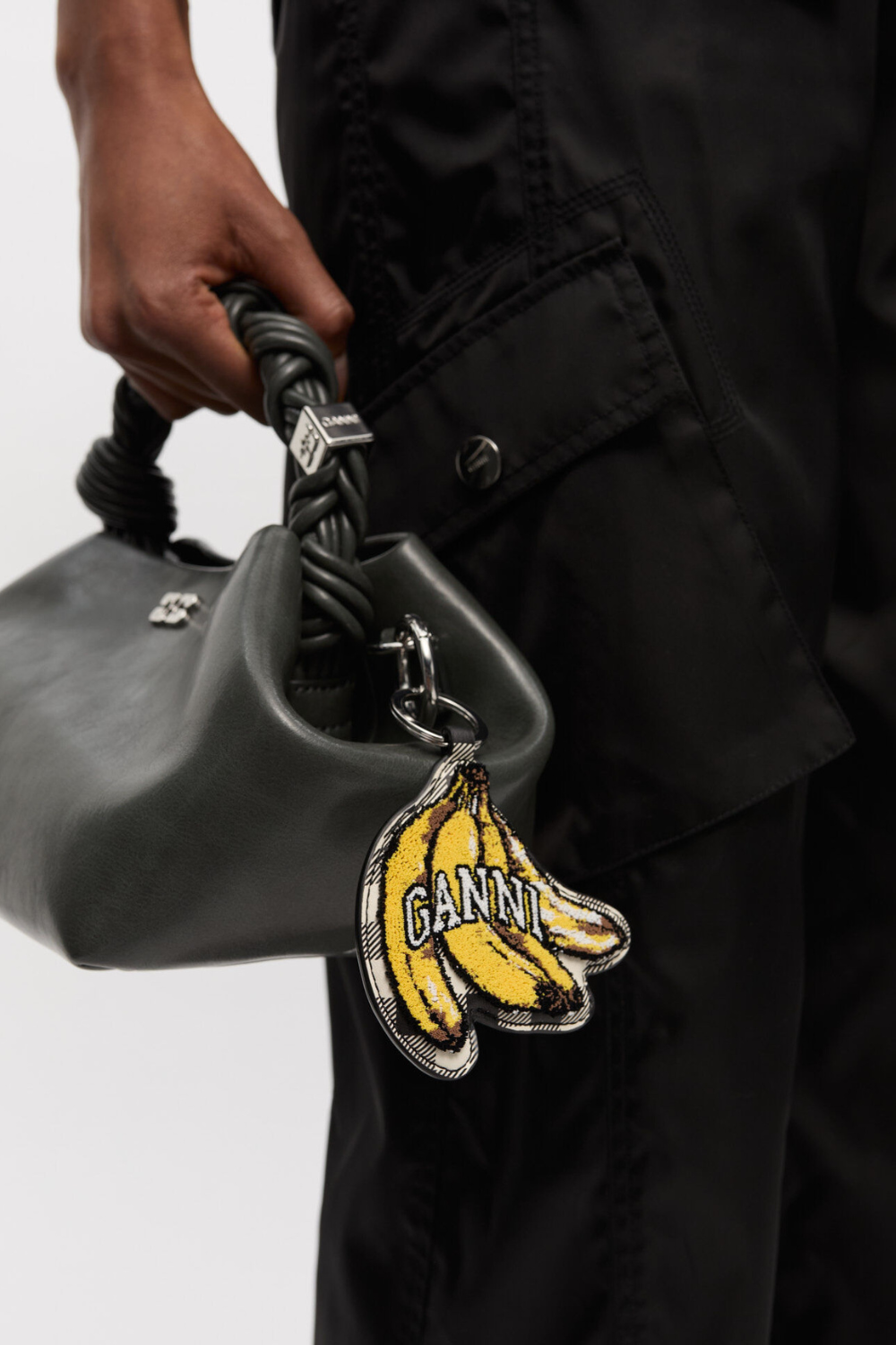 Banana Keyring Velvet A6812 - Black - GANNI