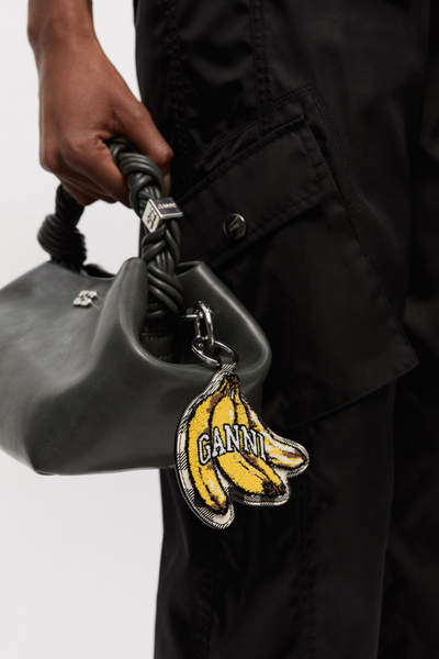 Banana Keyring Velvet A6812 - Black - GANNI