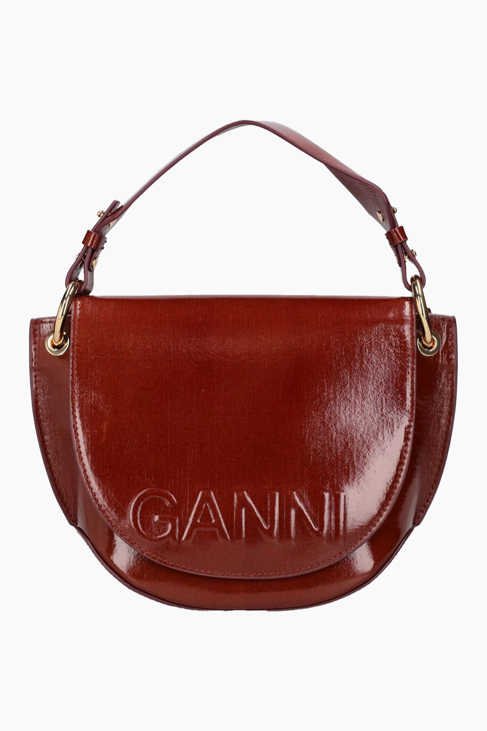 Banner Saddle Bag A5147 - Caramel Café - GANNI