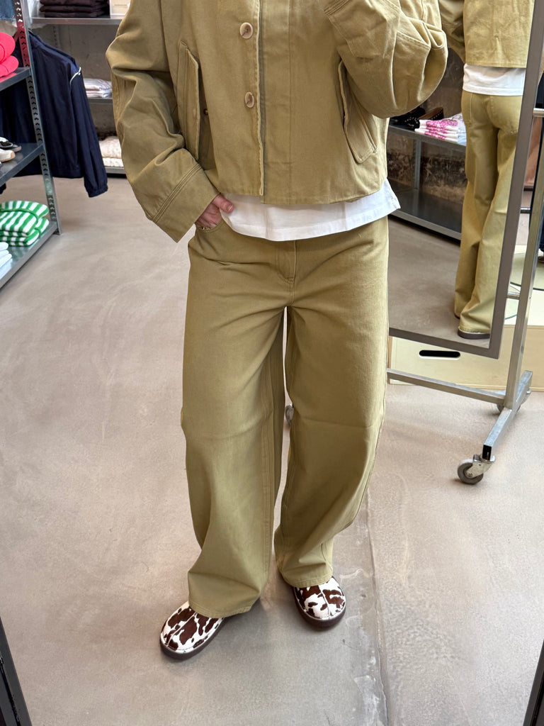 Barrel Trousers - Khaki - Holzweiler