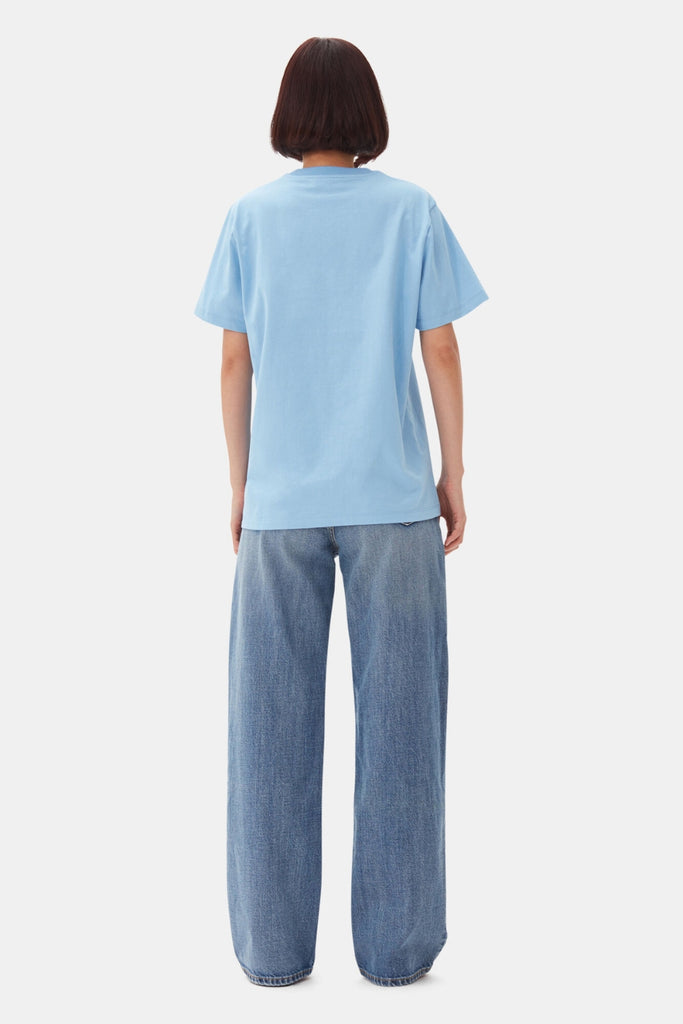 Basic Jersey Tiger Relaxed T-Shirt T4007 - Blissful Blue - GANNI