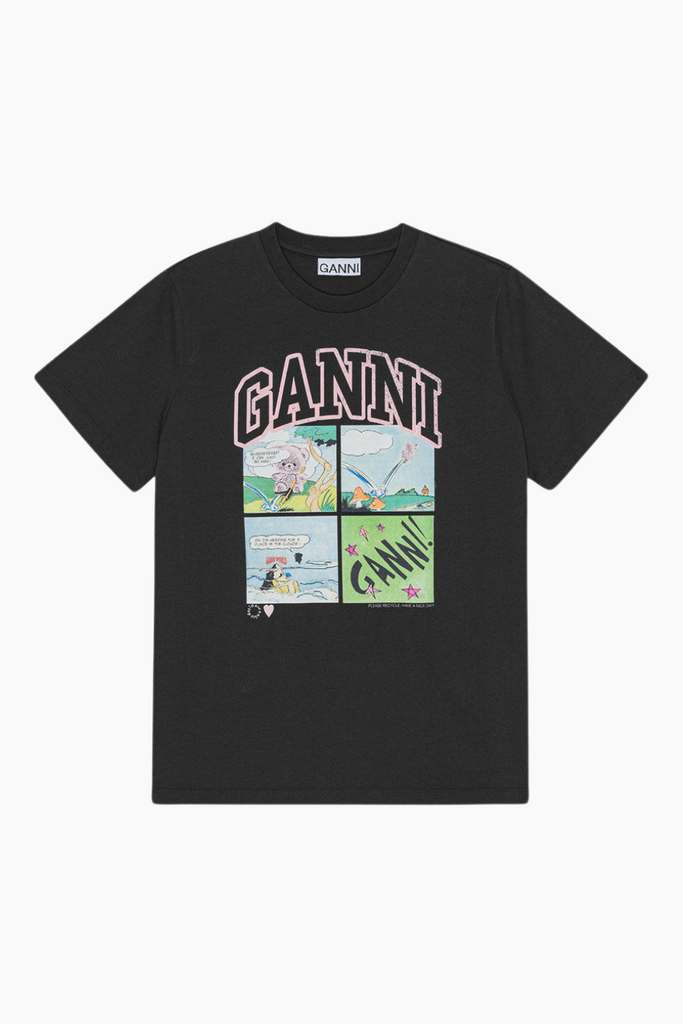 Basic Jersey BD Teddy Relaxed T-Shirt T4287 - Phantom - GANNI