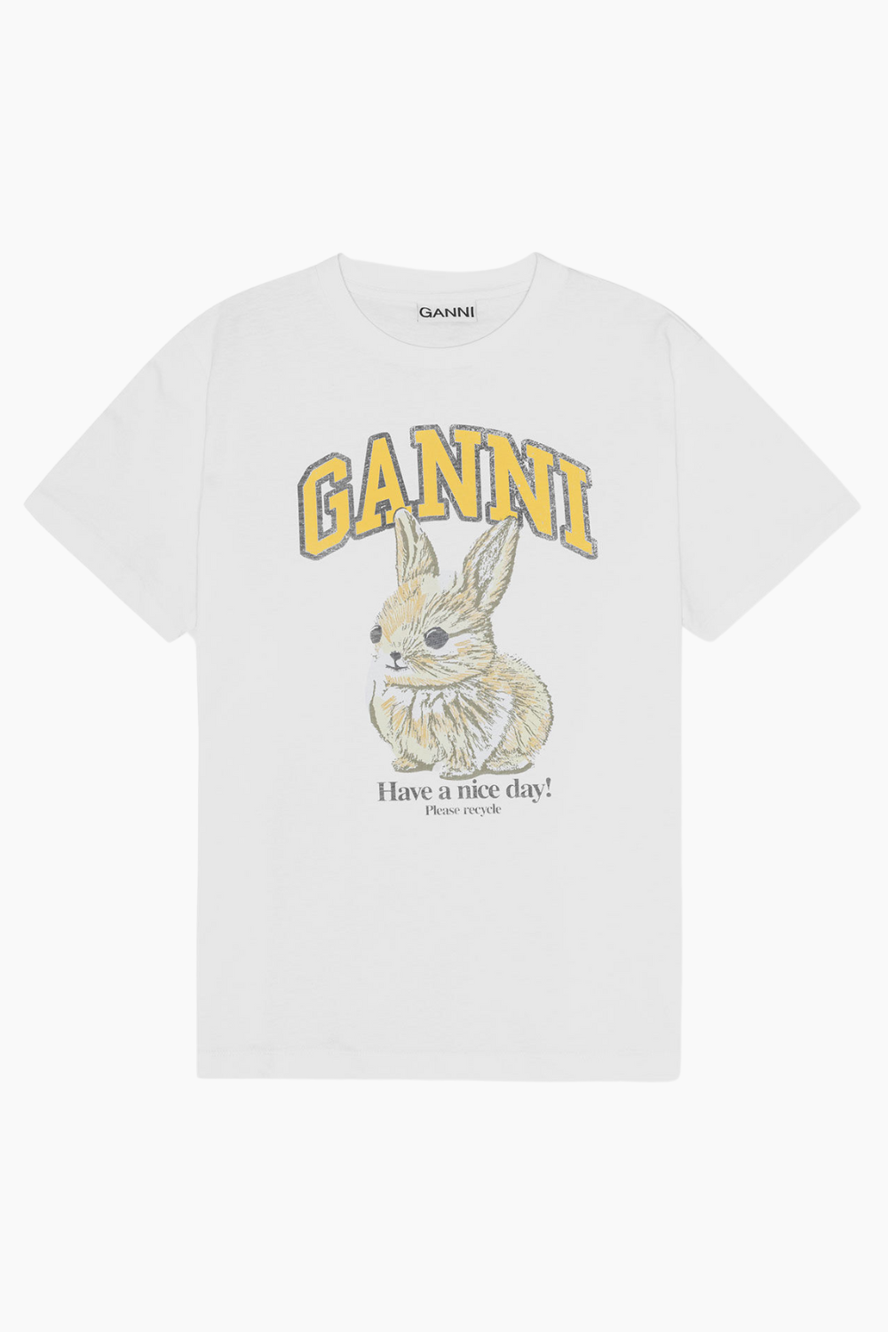 Basic Jersey Baby Bun Relaxed T-Shirt T4273 - Bright White - GANNI