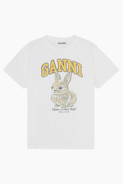 Basic Jersey Baby Bun Relaxed T-Shirt T4273 - Bright White - GANNI