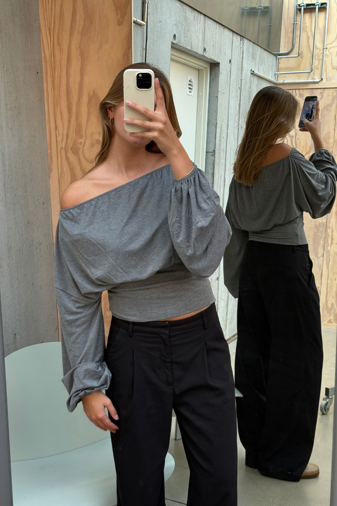 Beate Top - Grey - Silfen Studio