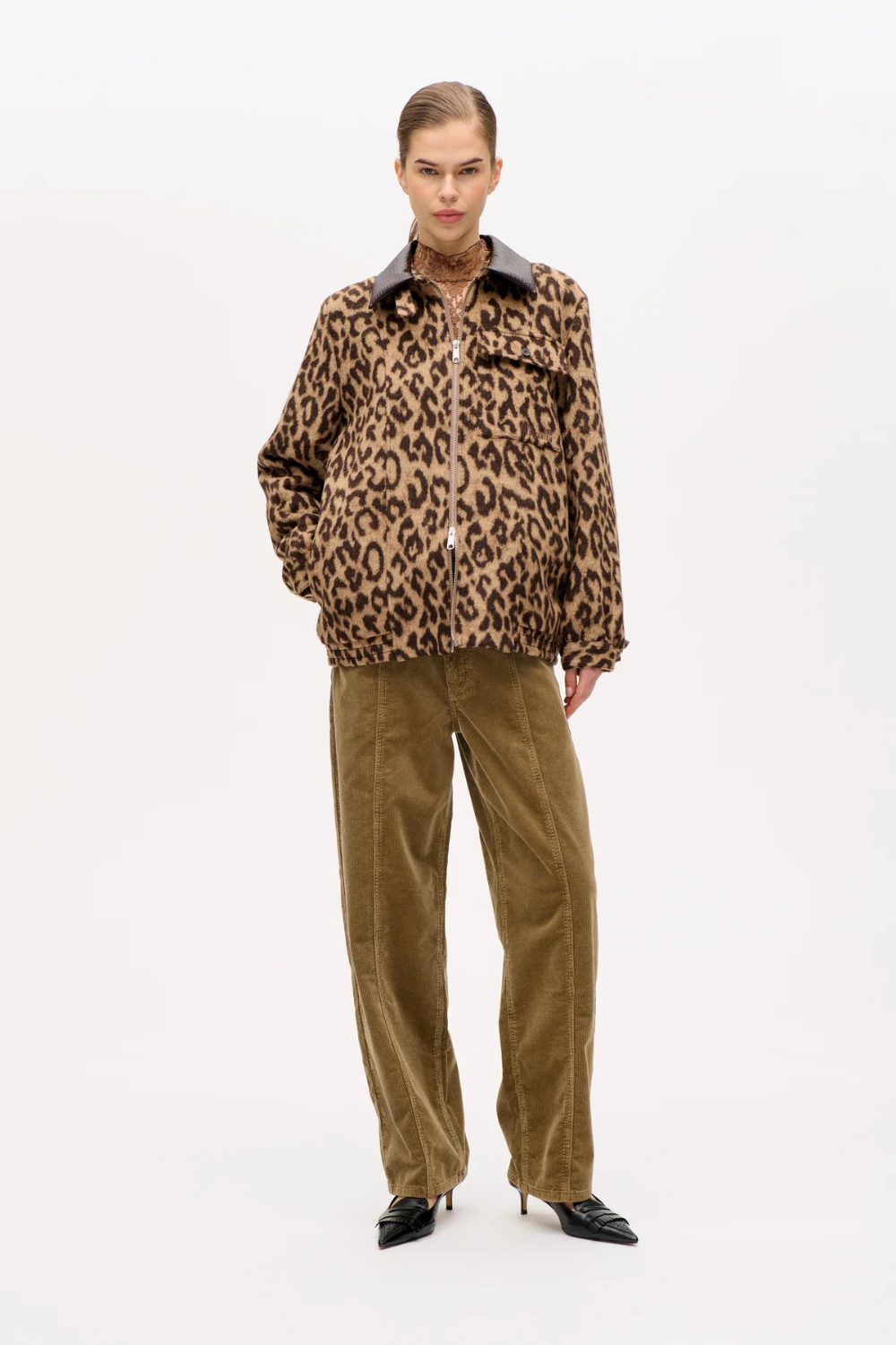 Beline Jacket - Wool Camel Leopard - Baum und Pferdgarten