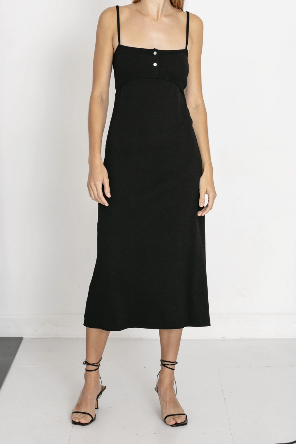 Bella-BL Strap Dress - Black - Blanche