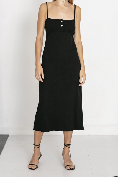 Bella-BL Strap Dress - Black - Blanche
