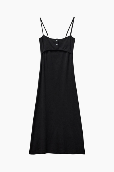 Bella-BL Strap Dress - Black - Blanche