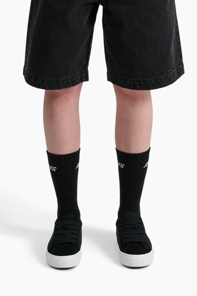Birdy Essential Socks w/ Logo - Black - ALIS