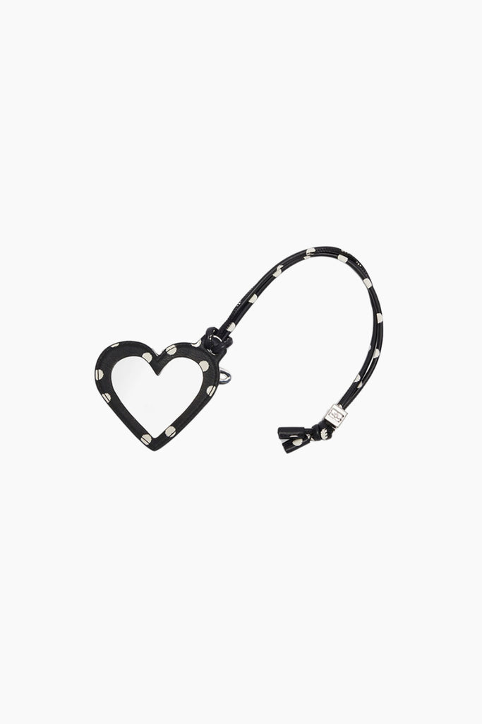 Bou Heart Mirror Printed B3010036 - Black - GANNI