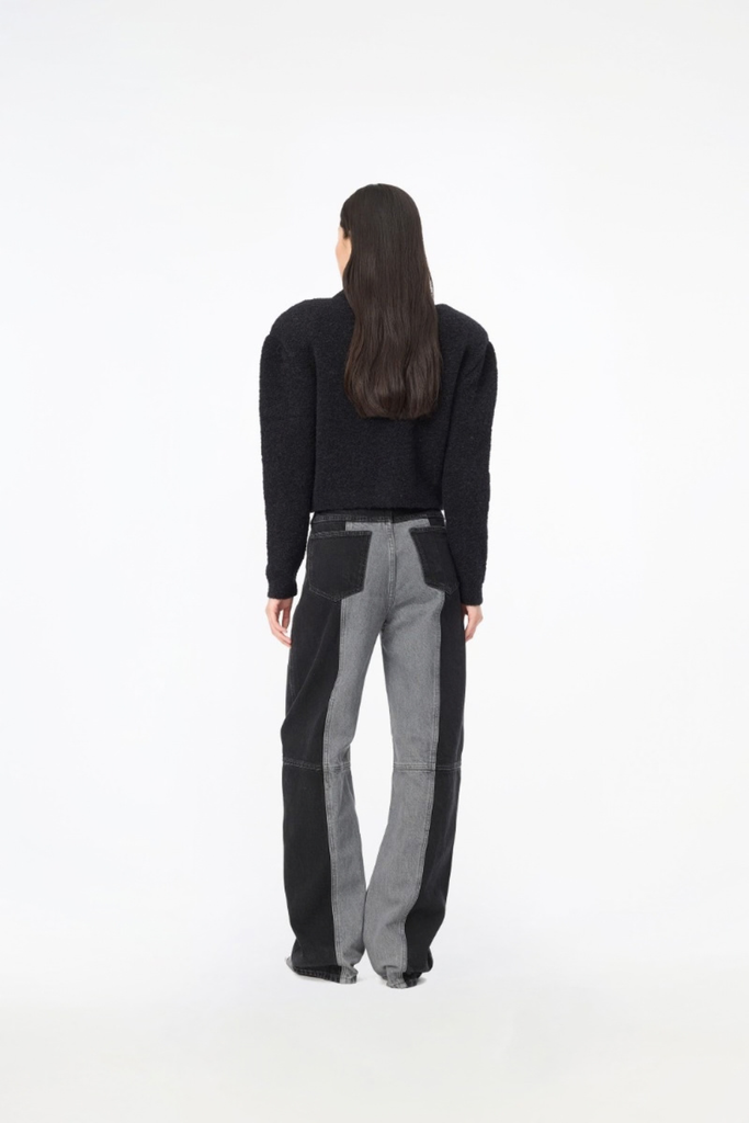 Boucle Knit Cardigan - Black - Rotate