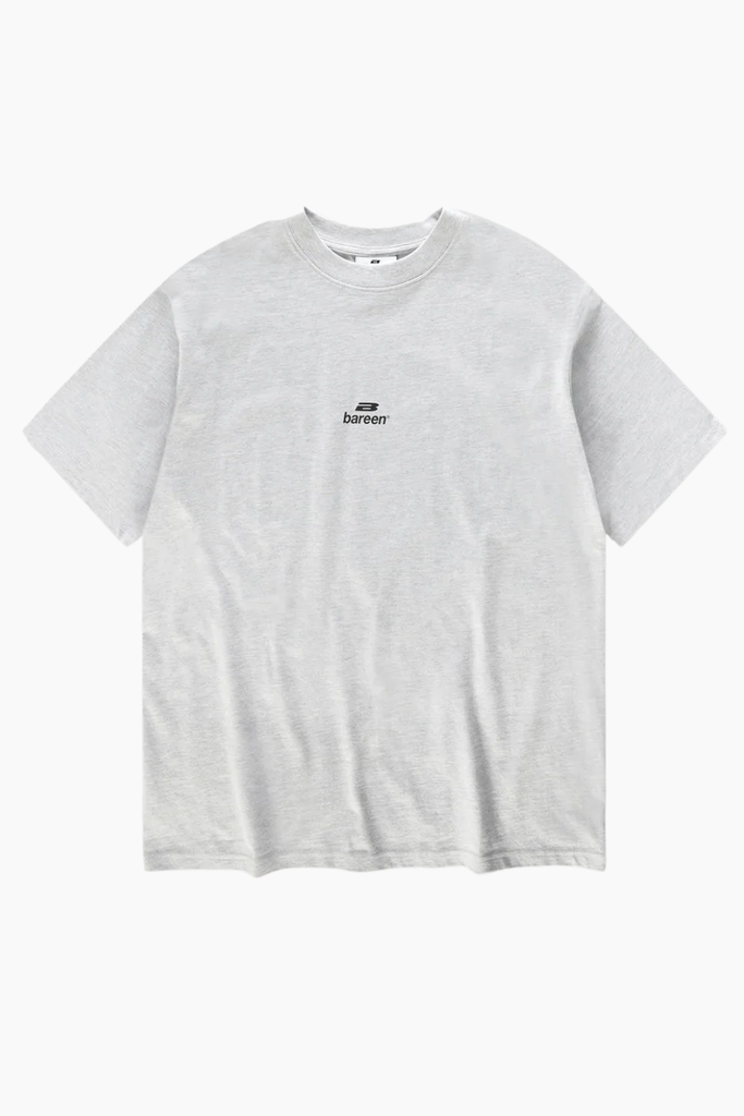 Box Fit T-Shirt Logo - Cloudy Grey - bareen