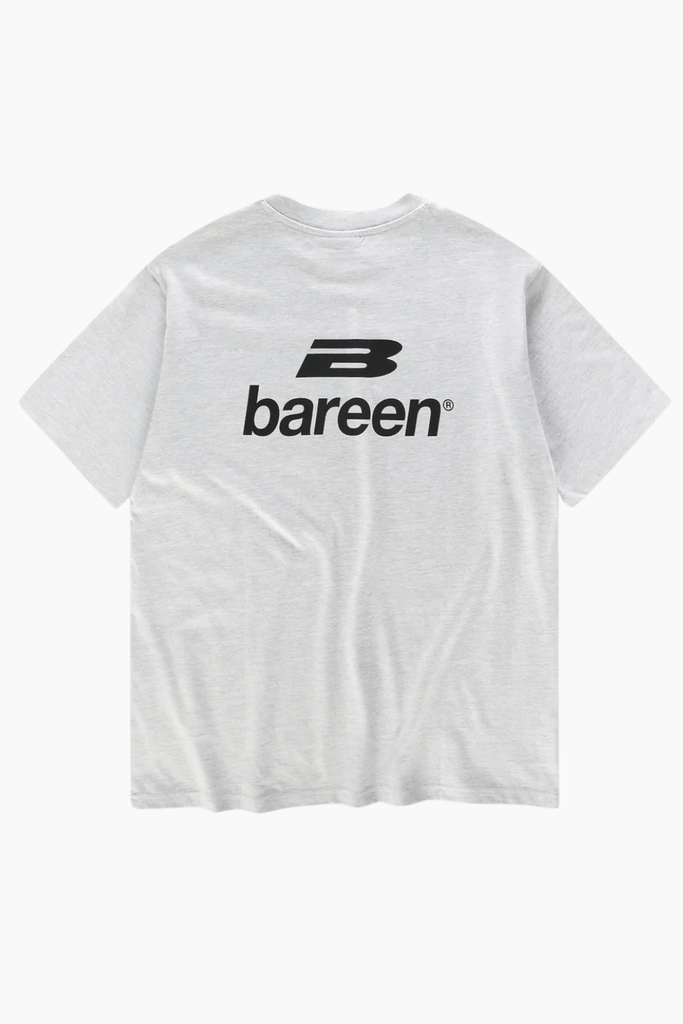 Box Fit T-Shirt Logo - Cloudy Grey - bareen