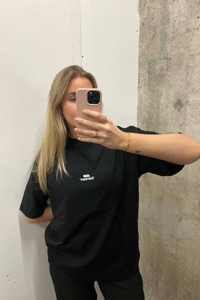 Box Fit T-Shirt Logo - Black - bareen