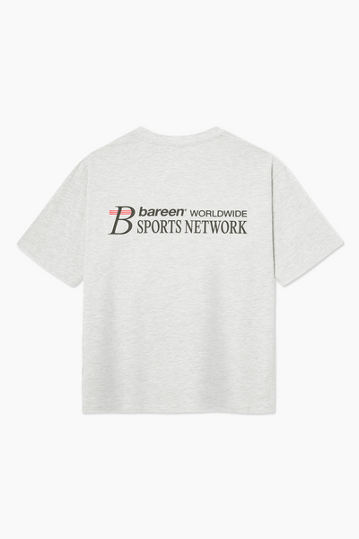 Box Fit T-shirt Sports Network - Cloudy Grey - bareen