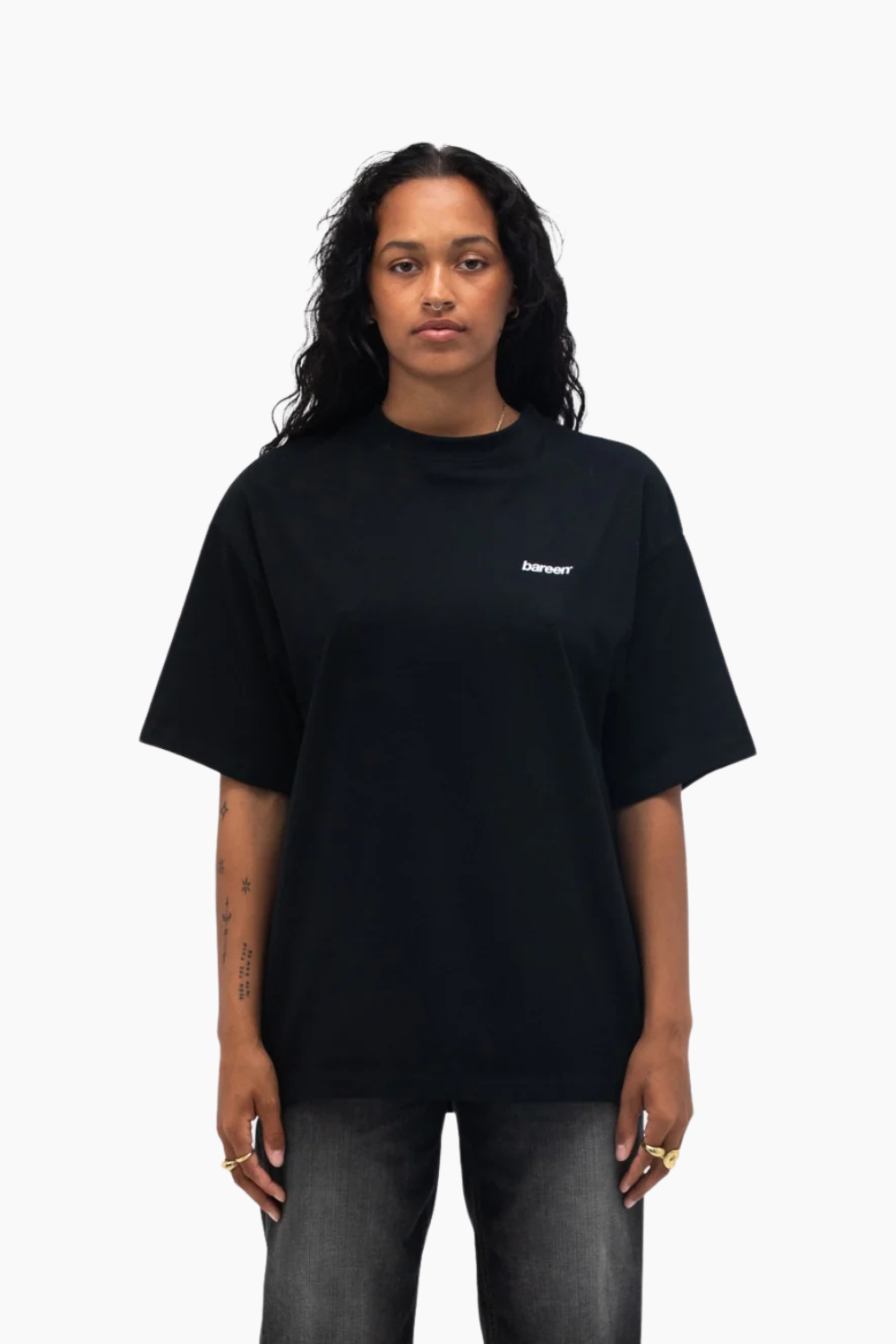 Box Fit Shirt Logo - Black - bareen-2