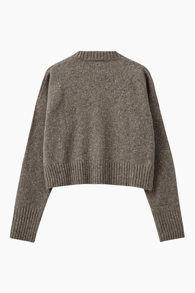 Brownie Sweater - Grey/Brown Melange - H2O Fagerholt