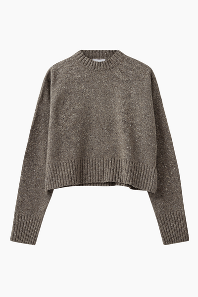 Brownie Sweater - Grey/Brown Melange - H2O Fagerholt