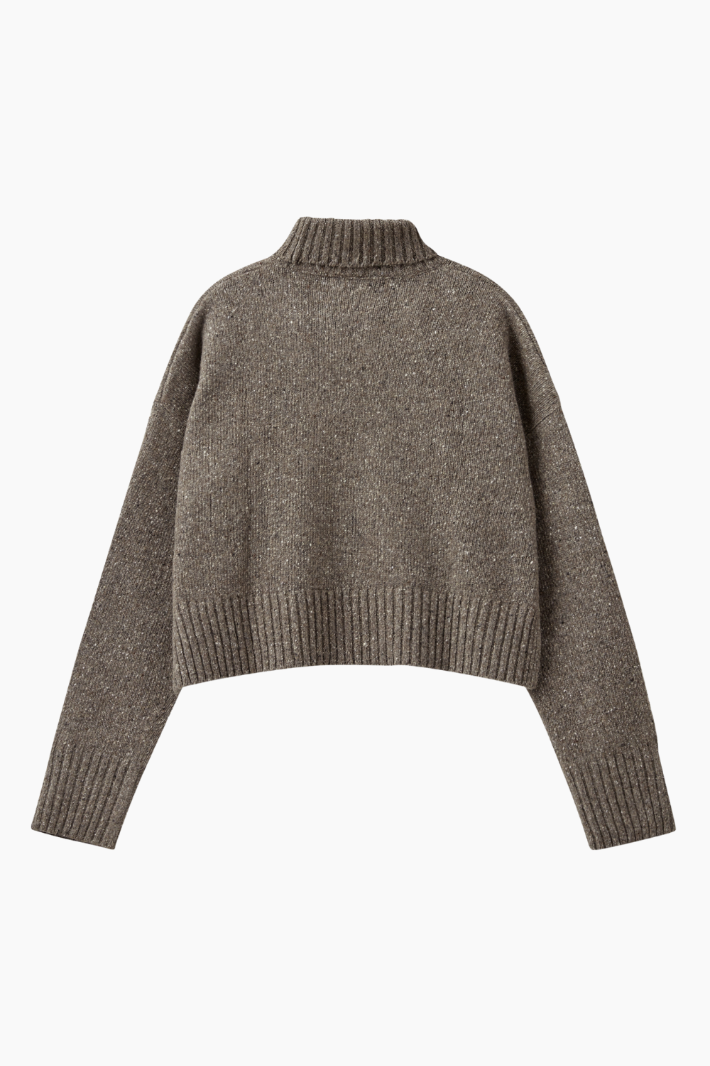 Brownie Turtleneck - Grey/Brown Melange - H2O Fagerholt