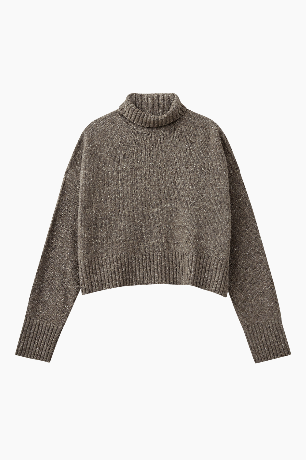 Brownie Turtleneck - Grey/Brown Melange - H2O Fagerholt