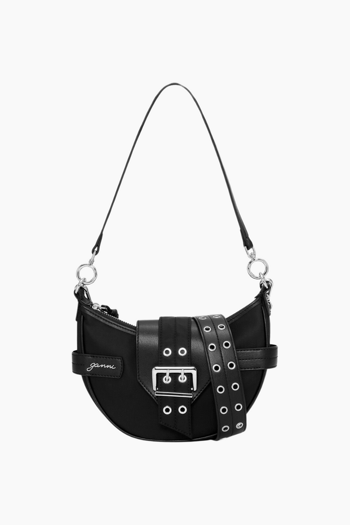 Bucky Bag Small Crossbody Nylon A6134 - Black - GANNI