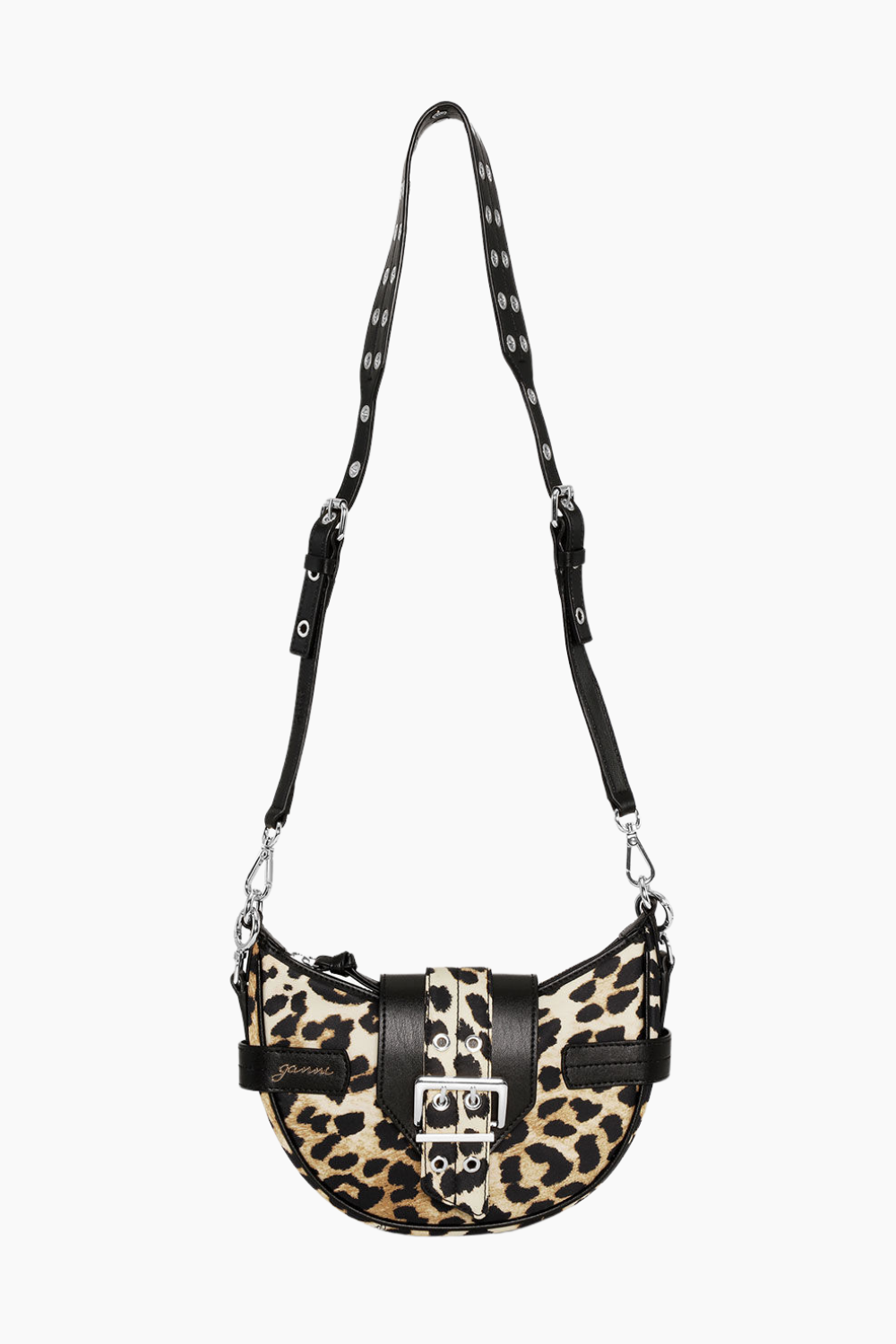 Bucky Bag Small Crossbody Nylon Print A6531  - Leopard - GANNI-7