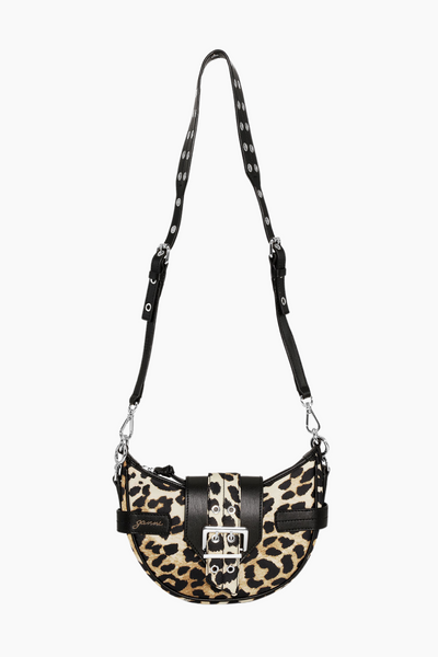 Bucky Bag Small Crossbody Nylon Print A6531  - Leopard - GANNI-7