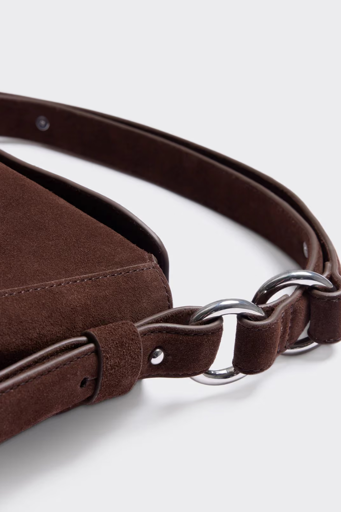 Bud Midi Suede Bag - Dk Brown - Holzweiler