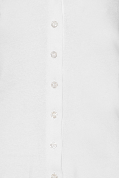 Buttoned LS Top - Bright White - Rotate-3