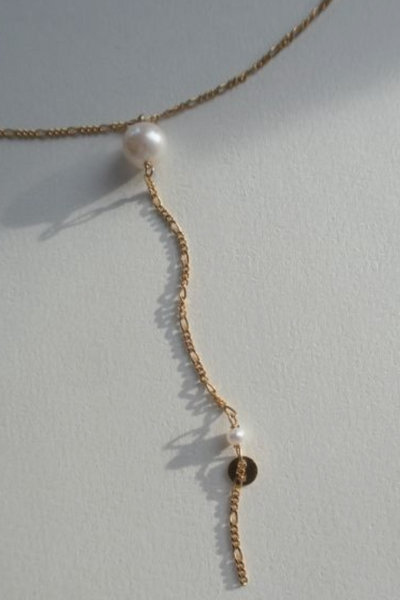 Callas Y-Shape Necklace - Gold - Stine A