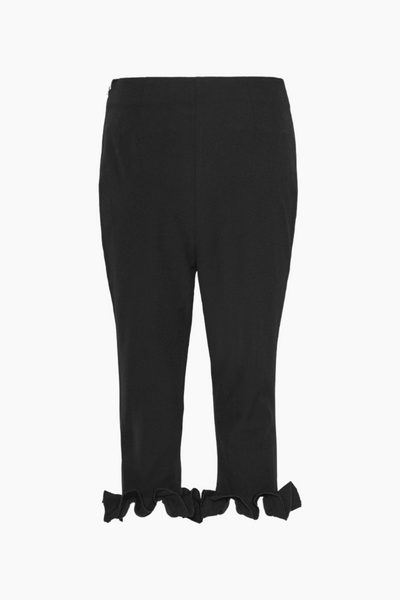 Capri Ruffle Pants - Black - ROTATE-2