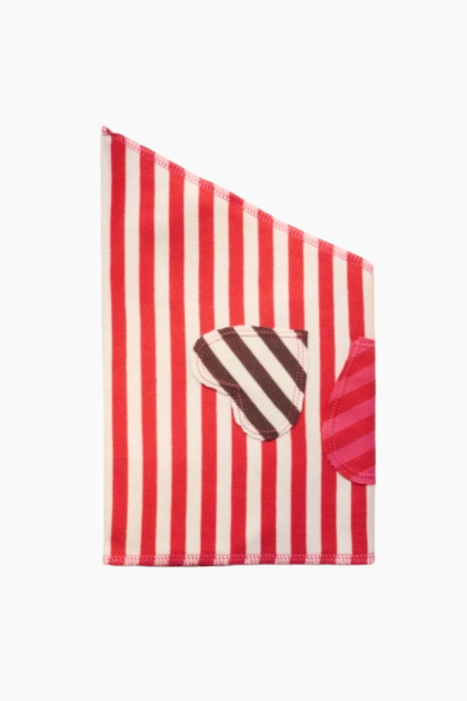 Caro Scarf - Stripe Red/White - Mads Nørgaard