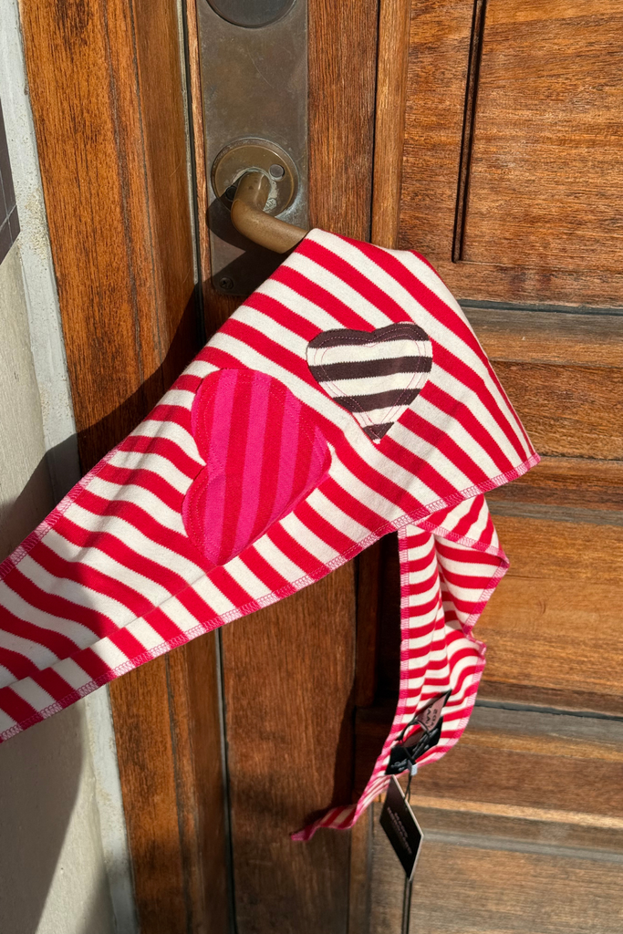 Caro Scarf - Stripe Red/White - Mads Nørgaard