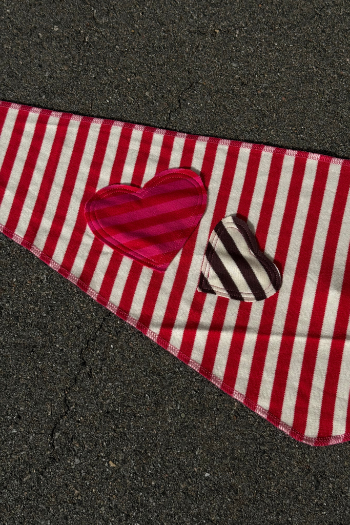 Caro Scarf - Stripe Red/White - Mads Nørgaard