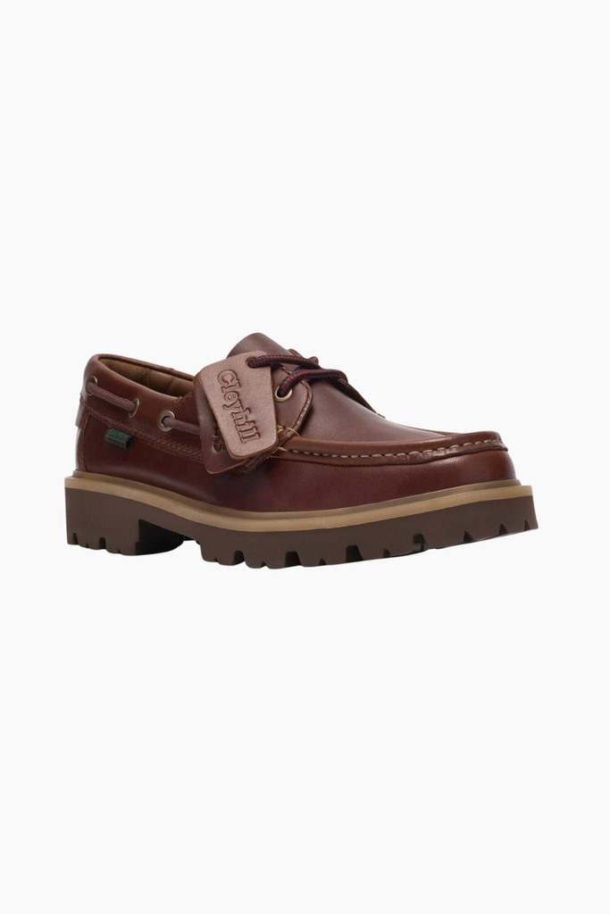 Cleyhill Boat. D - Dark Brown Leather - Clarks