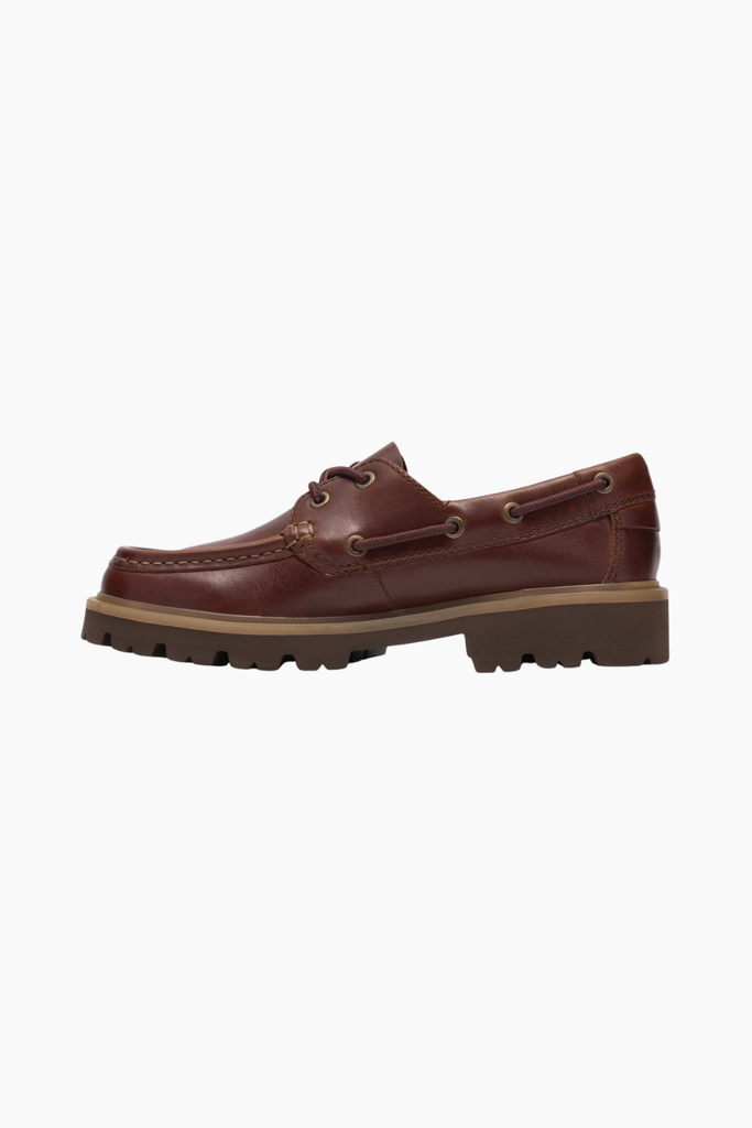 Cleyhill Boat. D - Dark Brown Leather - Clarks