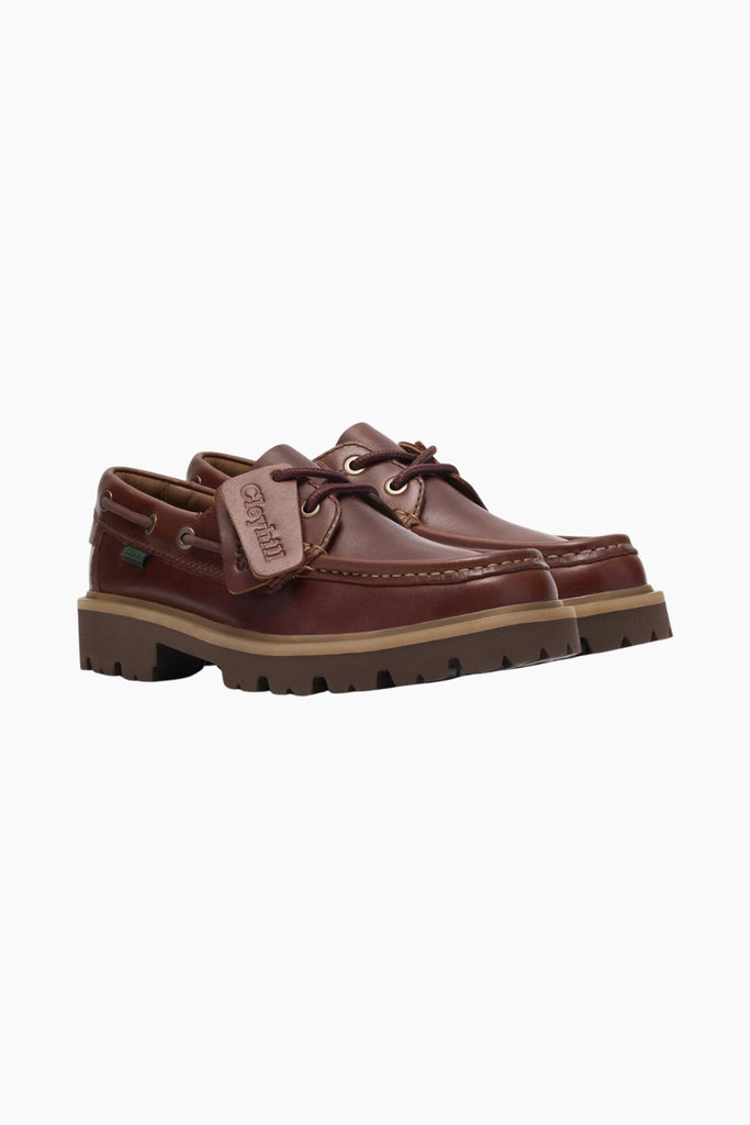 Cleyhill Boat. D - Dark Brown Leather - Clarks