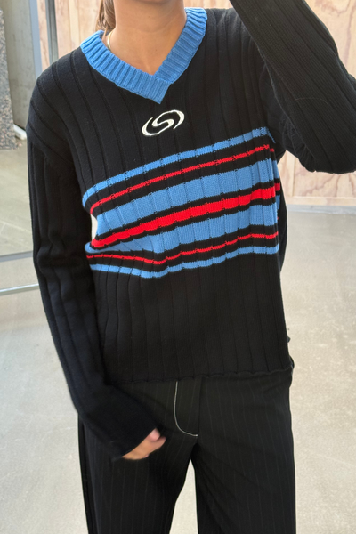 CollinRS Knit Pullover - Multi Black - Résumé