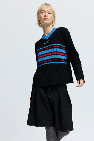 CollinRS Knit Pullover - Multi Black - Résumé-1