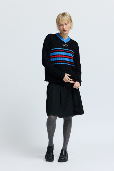 CollinRS Knit Pullover - Multi Black - Résumé-2