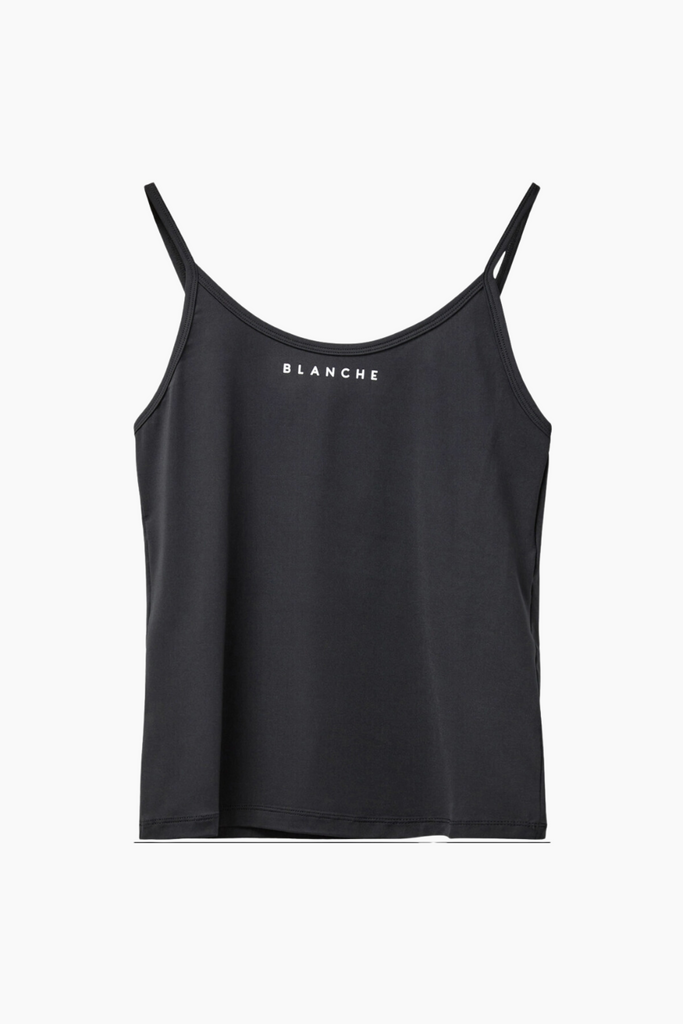 Comfy-BL Strap Top - Black - Blanche