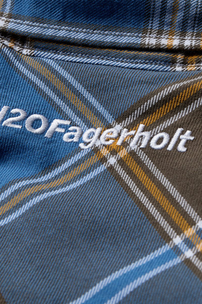 Como Pile Shirt - Brown/Blue Check - H2O Fagerholt
