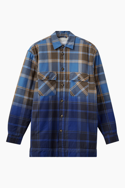 Como Pile Shirt - Brown/Blue Check - H2O Fagerholt