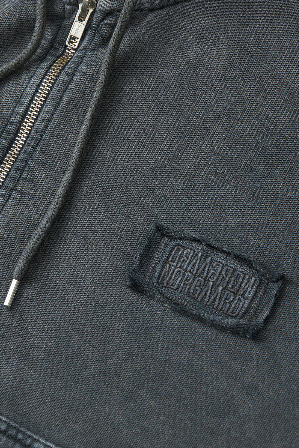 Compact Cotton Alpa Zip Hoodie - Asphalt - Mads Nørgaard