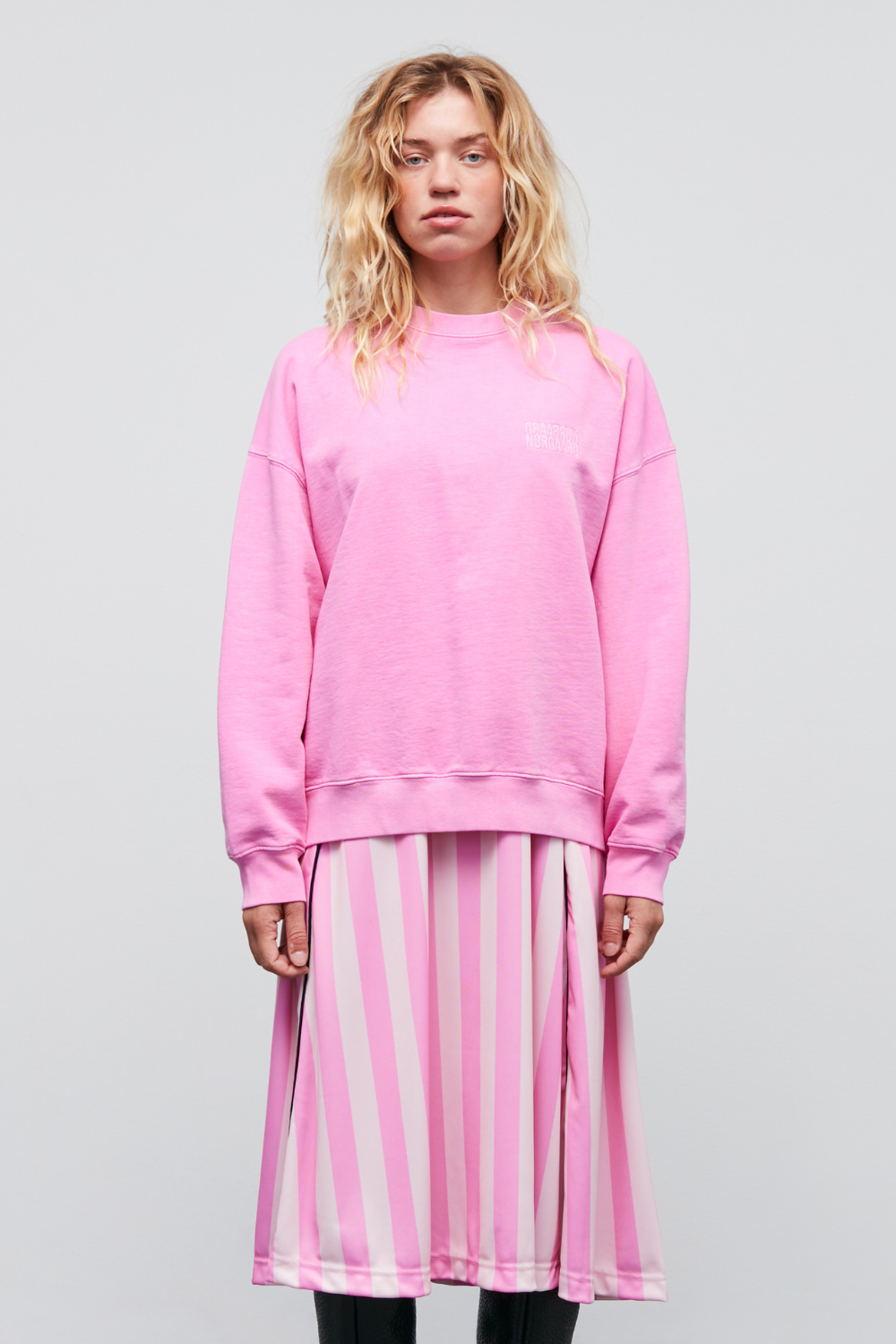 Compact Cotton Atli Sweatshirt - Begonia Pink - Mads Nørgaard